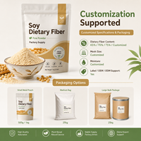Poudre de fibres alimentaires de soja LongBio, qualité alimentaire, 65 % min, 80-100 mesh, haute absorption d'eau, pour viande, boulangerie, ketchup, aliments à base de plantes