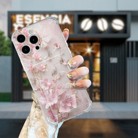 Étui de téléphone portable transparent avec motif de papillons colorés pour iPhone 16 15 Plus 14 13 18 Pro Max Coque arrière transparente