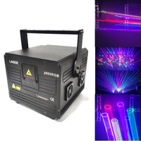Laser professionnel Lumière 3w 5w 6w Projecteur Animation 40kpps ILDA Petit Faisceau Couleur Laser Pour disco DJ D'étape