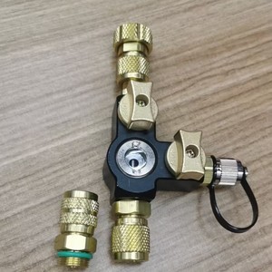 Outil de démontage de vannes Wansheng Visual, 1/4 et 5/16 pouces, 2 en 1, double vanne avec jauge de niveau, compatible avec les systèmes HVAC. - Product Image 2