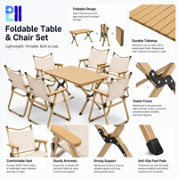 Ensemble table et chaises de camping portables sur mesure OEM, meubles d'extérieur pliables pour la vente au détail et en gros