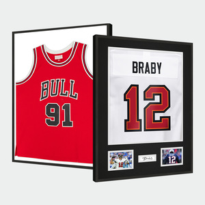 Cadre de présentation en bois pour maillot de sport, type boîte à <span class=keywords><strong>ombre</strong></span>, pour maillots de baseball, basketball, football et soccer - Product Image 1