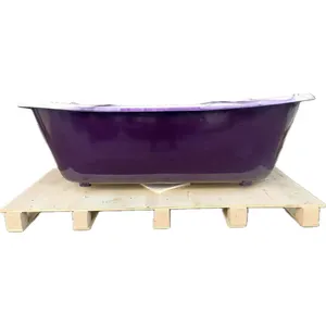 定制ral 4007紫色油漆爪脚铸铁浴缸