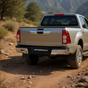 Renfort de pare-chocs arrière pour Hilux 2016+ – Pièce de rechange à visser, neuf, noir avec garniture chromée, modèle P0199 - Product Image 2