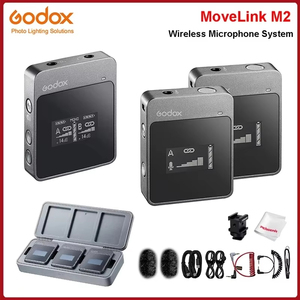 GODOX movelink 2.5g เครื่องส่งสัญญาณไมโครโฟน/ตัวรับสัญญาณไมโครโฟนไร้สาย lavalier <span class=keywords><strong>MIC</strong></span> สำหรับโทรศัพท์ & DSLR กับ comica boomx <span class=keywords><strong>synco</strong></span> - Product Image 1