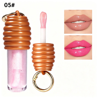 Base de gloss à lèvres personnalisable avec logo, changeant de couleur, formule transparente repulpante non collante, fixation pour chaîne cosmétique