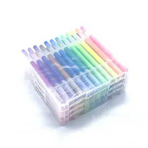 Sıcak satış plastik sıcak jel kalem çeşitli renkler Set baskı kalemler büyük kapasiteli mürekkep Gelly rulo jel kalem