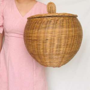 ตะกร้าหวายแอปเปิ้ลธรรมชาติสำหรับใช้ในโรงรถ - Product Image 3