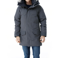 Parka d'hiver chaud avec logo personnalisé manteau doux rembourré de haute qualité doudoune veste décontractée pour hommes simple avec capuche amovible