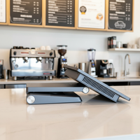 Nouveau : Système de point de vente pliable en alliage d'aluminium, écran tactile 15,6 pouces |   Conception gain de place |   Windows/Android en option pour la vente au détail