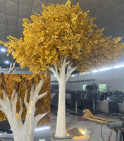 Fiberglas Gold künstlicher Ginkgo baum zum Verkauf führte beleuchtete Ginkgo Biloba Baum große künstliche Pflanzen Dekoration