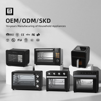 Four électrique de comptoir mini 1380W 21L, 4 éléments chauffants en acier inoxydable, bouton mécanique, affichage LED, minuterie 60s - OEM Chine