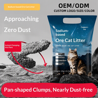 Litière pour chat en granulés minéraux à base de sodium, faible teneur en poussière, gris, 5kg 10kg, absorbante, agglomération forte, faible dispersion, vente en gros