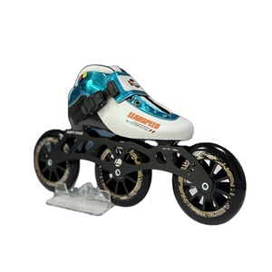 Chuyên nghiệp Inline tốc độ Giày trượt sợi carbon 3 hoặc 4 bánh xe đua giày trượt băng - Product Image 4