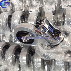 4 Zoll Dämpfung Universal <span class=keywords><strong>ESD</strong></span> grau Gummi Wheel <span class=keywords><strong>Caster</strong></span> Stoß dämpfend drehbar Heavy Duty Spring <span class=keywords><strong>Caster</strong></span> Damping <span class=keywords><strong>Caster</strong></span> Stoßfest - Product Image 6