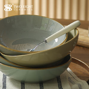 Assiettes en porcelaine en gros, vaisselle en céramique beige personnalisée, ensemble de vaisselle, plats de service, services de table, vaisselle de restaurant - Product Image 5