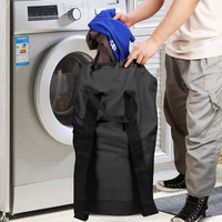 Extra Large Simple Nylon Mesh Panier À Linge Sac À Dos Livraison Gratuite Gain De Place Hôtel Utilisation Sac De Lavage/Sac De Voyage Excellent