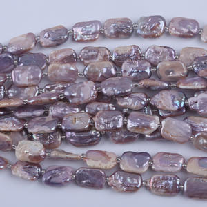 Perles d'eau douce naturelles blanches de 18 cm, 10-12 mm, perles rectangulaires faites à la main, accessoires de bijoux, vente en gros de perles en vrac - Product Image 2