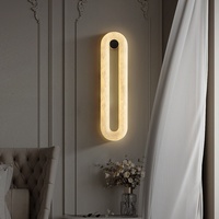 Applique Murale LED en Marbre Naturel Espagnol, Style Luxe, pour Salon, Mur de Fond, Couloir d'Hôtel, Chambre à Coucher, Chevet, Garantie 3 Ans