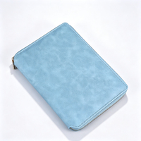 Carnet à fermeture éclair, classeur à 6 anneaux, logo personnalisé, journal d'affaires en PU, coffret cadeau, porte-stylo, 80 feuilles