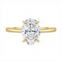 Bague en argent massif avec moissanite 1-5 carats, certificat GRA, VS D, personnalisable, style solitaire classique, taille ovale, bijoux de fiançailles