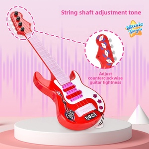 Mini çocuk enstrüman gitar elektrik bas müzik oynanabilir aydınlanma erken eğitim oyuncak - Product Image 4