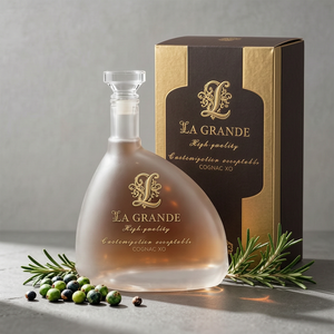 Botella de Vidrio Super-Flint de 700ml con Forma Única, Botella de Lujo Vacía para Licores, Whisky, <span class=keywords><strong>Vodka</strong></span>, Ginebra, Empaque Personalizado, Venta al Por Mayor, Fábrica OEM - Product Image 5