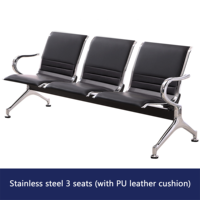 Chaise d'attente robuste pour hôpital, école, aéroport, réception et bureau, vente en gros