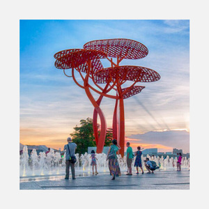 Tùy Chỉnh Thiết Kế Đẹp Kim Loại Nghệ Thuật Lớn Vàng Hàn Thép Không Gỉ Cây Điêu Khắc Cho Trang Trí Sân Vườn - Product Image 2