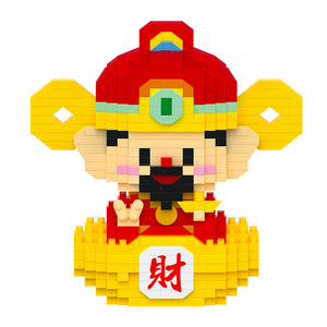 Figuras de dioses en miniatura, bloques de construcción, 100-200 piezas, decoraciones creativas de Año Nuevo para niños de 5 a 14 años, juguete Unisex - Product Image 5