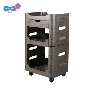 Chariot professionnel d'esthéticienne en bois chariot de Salon avec tiroirs conception multicouche organisateur chariot déplacer avec roues universelles - Product Image 1