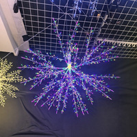 Nouvelle conception de guirlande lumineuse LED DIY, lustre suspendu, feux d'artifice, pissenlits lumineux pour le printemps, Noël, le Nouvel An et les fêtes