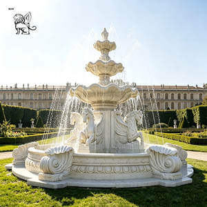 Fontaines à <span class=keywords><strong>eau</strong></span> extérieures en marbre de style romain européen personnalisées BLVE à 3 niveaux <span class=keywords><strong>pour</strong></span> projet de jardin de villa - Product Image 3