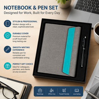 Offre Spéciale A5 PU cuir reliure à anneaux planificateur Agenda Journal cahier ensemble cadeau d'affaires avec stylo
