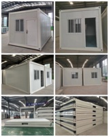 Maison de conteneur pliable de bureau de 20 pieds Maison pliable portable préfabriquée modulaire à faible coût