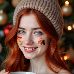 <span class=keywords><strong>ส</strong></span>ติกเกอร์แทททูประดับกลิตเตอร์แบบชั่วคราวสำหรับเทศกาลค<span class=keywords><strong>ริ</strong></span><span class=keywords><strong>ส</strong></span>ต์มา<span class=keywords><strong>ส</strong></span>รูปการ์ตูนขี้เล่นลายแมวเกล็ดหิมะกันน้ำ<span class=keywords><strong>ส</strong></span>ำหรับใบหน้าคอและแขน - Product Image 3