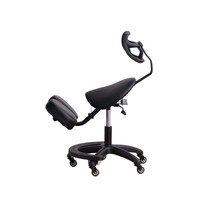 Chaise ergonomique pour équitation à domicile, confortable pour une longue assise, avec dossier de bureau, correction de posture, réglage des genoux, en acier, style ethnique