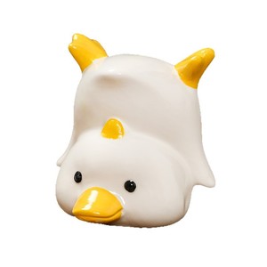 Adorno de Pato de Cerámica, 4 Piezas, Decoración de Escritorio de Cerámica Pintada, Estilo Contemporáneo, Regalo para Oficina y Hogar - Product Image 5