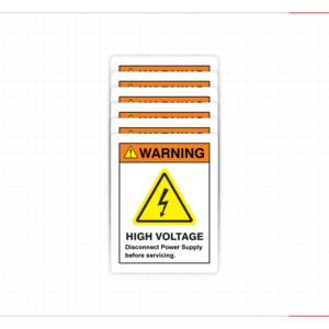 Electrical Shock Hazard Safety Warning Adhesive Sticker High Voltage Area Power Isolation Notice Industrial Panels <b>Machinery</b> - Product Image 1