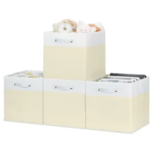 Caja de almacenamiento de tela plegable con asa Cesta de ropa ligera Caja de cubo de almacenamiento grande impermeable