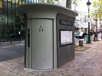 Toilettes publiques automatiques autonettoyantes, toilettes publiques préfabriquées avec toilettes murales en acier inoxydable