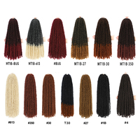 Top Girl Tresses Papillon Pré-Bouclées Longues 36 Pouces Cheveux Ombrés Blonds Naturels Doux Fausses Locs Papillon Extensions Cheveux au Crochet