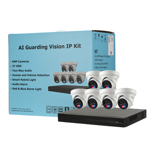 Kit de caméra IP intelligente hybride Hik OEM 6MP avec audio bidirectionnel, système de caméra de sécurité NVR PoE 8 canaux avec disque dur 2 To - Product Image 1