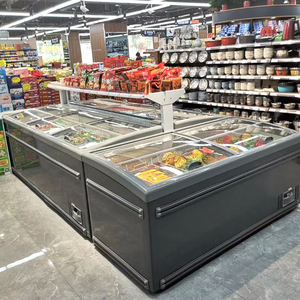 Congélateurs de présentation en îlot haut de gamme pour supermarchés, congélateurs de présentation combinés en îlot pour supermarchés commerciaux - Product Image 5