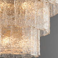 Lustre moderne élégant en cuivre doré de luxe avec verre transparent à LED pour restaurant, salon, maison, luminaire décoratif suspendu