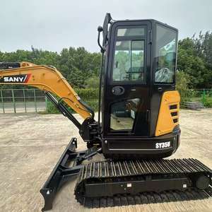 Mini-pelle Sany SY35U d'occasion fonctionnant bien, pelle hydraulique de 3.5 tonnes avec boîte de vitesses moteur et moteur en stock à vendre - Product Image 4