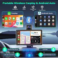Écran tactile universel portable sans fil CarPlay Android Auto 7'' pour voiture, lecteur multimédia portable avec navigation Bluetooth et FM
