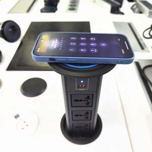 100MM Smart Home Office Prise de courant universelle Foglalat Motorisé <span class=keywords><strong>Cuisine</strong></span> <span class=keywords><strong>Plan</strong></span> de <span class=keywords><strong>travail</strong></span> Électrique Tour de levage Prise avec Port USB-C - Product Image 4