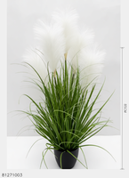 Plantes Artificielles : Herbe Haute Effet Oignon avec Feuillage Clair, Bonsaï, Fausses Herbes, Arbustes, Fleurs, Herbe de Blé pour la Maison