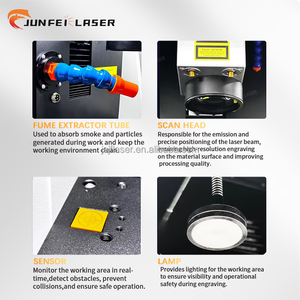 Máquinas de Marcado Láser Totalmente Cerradas JUNFEI de 10w 20w 30w 50w, Máquina de Grabado para Joyería, Vidrio, Cristal 3D, Regalos Personalizados DIY - Product Image 3